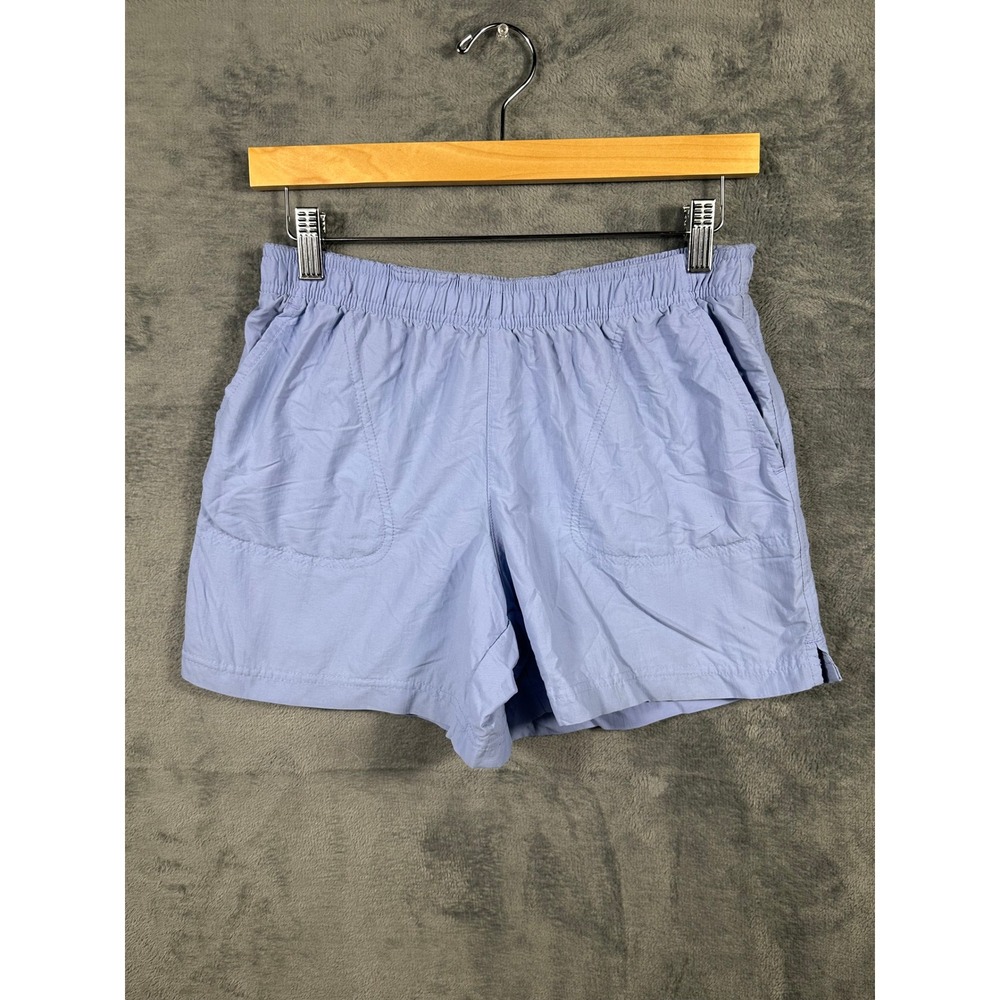Columbia Sportswear PFG Shorts Womens Small Blue Elastic Waist Mesh Lined Hiking
